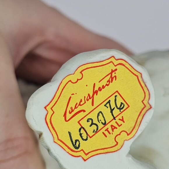 Cacciapuoti Italy Old English Sheepdog Dog Bisque Numbered Signed Original Tag - Picture 9 of 9